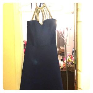 Charlotte Russe blue halter dress